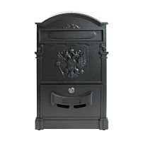 Ящик почтовый АЛЛЮР №4011 "Герб" черный (5)