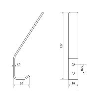 Кунгур № 3 средний медь крючок-вешалка (100,10!!!)