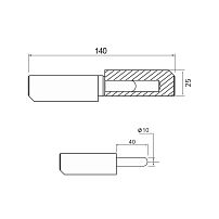АЛЛЮР 20х140А с/подш капл. шарнир-петля под сварку (10,60) АЛЛЮР 20х140А с/подш капл. шарнир-петля под сварку (10,60)