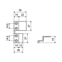 Крепление москитной сетки пласт.( комплект из 2 шт верх+низ) (900) Упакованное