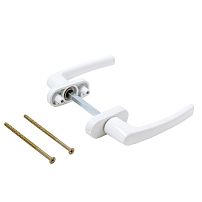 Ручка... балконная белая симметричная (двухстор.) Omega BHS 04 (01) RAL 9016 Комплект ручек (30)