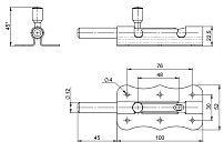 Засов Симеко ЗЩ 061 цинк 100 мм (50) Засов Симеко ЗЩ 061 цинк 100 мм (50)