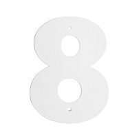 Цифра дверная Пермь "8" белая 100 мм Цифра дверная Пермь "8" белая 100 мм