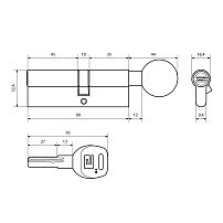 АЛЛЮР HD FG 90-5К CP (40Gx50) хром перф.кл/верт Цилиндровый механизм (50,10)