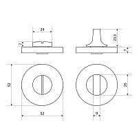 Сантехническая завертка к ручкам АЛЛЮР АРТ BK-R5 SN(7580) мат.никель (100,10)