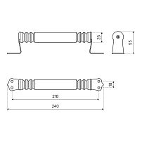 Киров Секрет РСД-180 Круглая фигурная св.дерево Ручка-скоба (100)