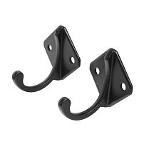 СТАНДАРТ 1011 BL матовый черный ЕВРОПАКЕТ 2шт. крючок-вешалка (600,50) СТАНДАРТ 1011 BL матовый черный ЕВРОПАКЕТ 2шт. крючок-вешалка (600,50)