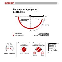 АЛЛЮР Доводчик дверной COMFORT ДД 132/2-3 A-W (до 80 кг) белый RAL9016, морозостойкий (10)