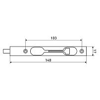 АЛЛЮР 01-140 AB ст. бронза Шпингалет торцевой (320,40)