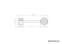 Рязань ЗВ D 8-8 т "BORDER" 70926 б/о Замок врезной тяж (30) 