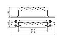 Домарт  мод.4 (225мм) черная Ручка-скоба декоративная (10)