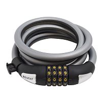 БУЛАТ ВС 557 (d15*1500) кодовый, с креплением на раму велосипеда Замок велосипедный тросовый (30,10)