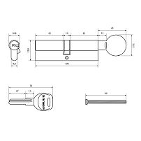 АЛЛЮР HD FG 100-5К CP (50x50G) хром перф.кл Цилиндровый механизм (50,10)