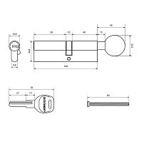АЛЛЮР HD FG 100-5К CP[40Gх10х50](55x45G) хром перф.кл БЛИСТЕР Цилиндровый механизм (60,10)