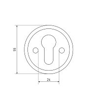 Накладка для ц/м АЛЛЮР 016PZ-55 CP хром для финских дверей (200,20)