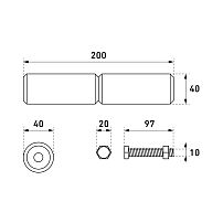 Киров Секрет 40х200 РЕГУЛИРУЕМАЯ с болтом с запрес.шар. Шарнир-петля под сварку (4) Киров Секрет 40х200 РЕГУЛИРУЕМАЯ с болтом с запрес.шар. Шарнир-петля под сварку (4)