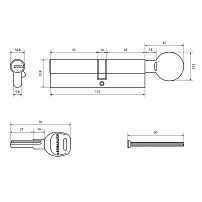 АЛЛЮР HD FG 110-5К CP (60x50G) хром перф.кл Цилиндровый механизм (50,10)
