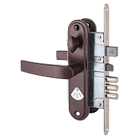 Рязань ЗВ 9-8.3/15 левый медь ЗЩ ЗД  РФ46Л-002Ш 88013 м/о 55мм Замок врезной с/руч (12)