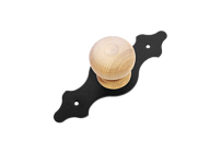 Домарт  мод.3 без лака черная Ручка-кнопка декоративная (10)