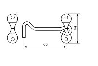 Домарт крючок прутковый мод.3  под золото (50) 