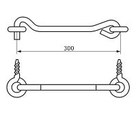 Домарт крючок прутковый мод.2 300мм б/п (50) 