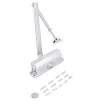 NOTEDO Доводчик дверной DC-100 легкий характер SILVER  до 120кг серебро (10) 