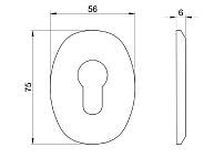 Накладка для ц/м НК9-020.У2 хром 70192 (40) Накладка для ц/м НК9-020.У2 хром 70192 (40)