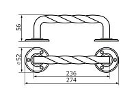 Домарт  мод.5 (280мм) бронза антик Ручка-скоба декоративная(10)