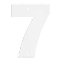 Цифра дверная Пермь "7" белая 140 мм 