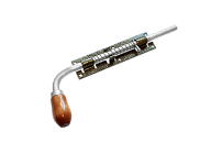 Засов Домарт с пружиной ЗСП-300 мод.2 бронза антик d-16мм (5)