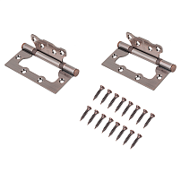 АЛЛЮР 100х75 2BB AC КОРОБКА 2,5мм ст.медь Петля накладная без врезки  2 шт(50,10)