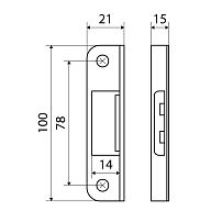 Ответная планка АЛЛЮР 068 PB золото для финских дверей (250,50) Ответная планка АЛЛЮР 068 PB золото для финских дверей (250,50)