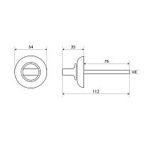 Поворотник СТАНДАРТ P-SLBK6 CP квадрат 6 мм хром (100,10)