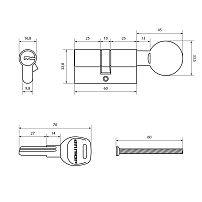 АЛЛЮР HD FG 60-5К BLACK (30x30G) черный перф.кл/верт БЛИСТЕР Цилиндровый механизм (60,10)