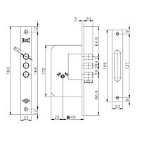 KALE 189/3MF 5кл никель 3 ригеля Замок врезной б/руч (30) KALE 189/3MF 5кл никель 3 ригеля Замок врезной б/руч (30)