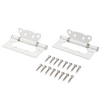 АЛЛЮР 100х75 2BB W БЛИСТЕР 2,5мм матовый белый Петля накладная без врезки 2 шт (50,25)