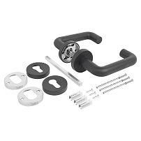 СТАНДАРТ 0203 (60-100)/R01 BLACK ЧЕРНАЯ Комплект ручек с круглой накладкой под МЦ (30)