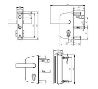 Симеко ЗК-40 с ЦМ Замок врезной с/руч для калитки (10)