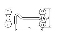 Домарт крючок прутковый мод.3  под золото (50) 