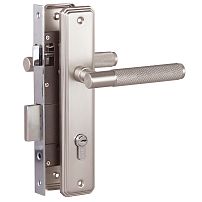 БУЛАТ ЗВ4-1.02.08 ФЕРОНА матовый никель 5 перф.кл. Замок врезной с/руч (12)