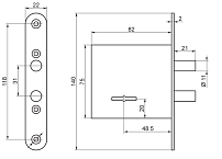 Д-град Абсолют ЗВ8/3 Мини Замок врезной (30) Д-град Абсолют ЗВ8/3 Мини Замок врезной (30)