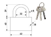 Soller Extra 701-70HD сатин Замок навесной (48,6)
