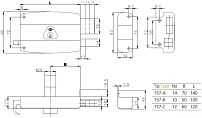 KALE 157/В анг.ключ 3 кл Замок накладной (20)