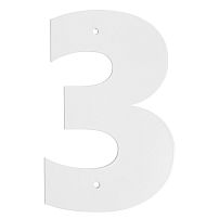 Цифра дверная Пермь "3" белая 140 мм 