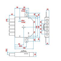 Эльбор  1.06.56.5.5 Гранит б/о Замок накладной тяж (10)