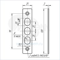 Ответная планка Балашиха 8 02.002 (для ЗВ8.802,812,842) Ответная планка Балашиха 8 02.002 (для ЗВ8.802,812,842)