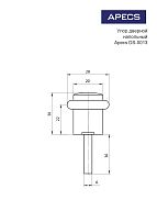 Апекс DS-0013-AС медь ограничитель дверной (300,10)