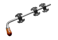 Засов Домарт универсальный фигурный ЗУФ-400 мод.2 черный d-16мм (5) 