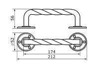Домарт мод.5 (205мм) бронза антик Ручка-скоба декоративная (10) Домарт мод.5 (205мм) бронза антик Ручка-скоба декоративная (10)