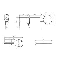 АЛЛЮР HD FG 80-5К CP (35x45G) хром перф.кл/верт Цилиндровый механизм (50,10)